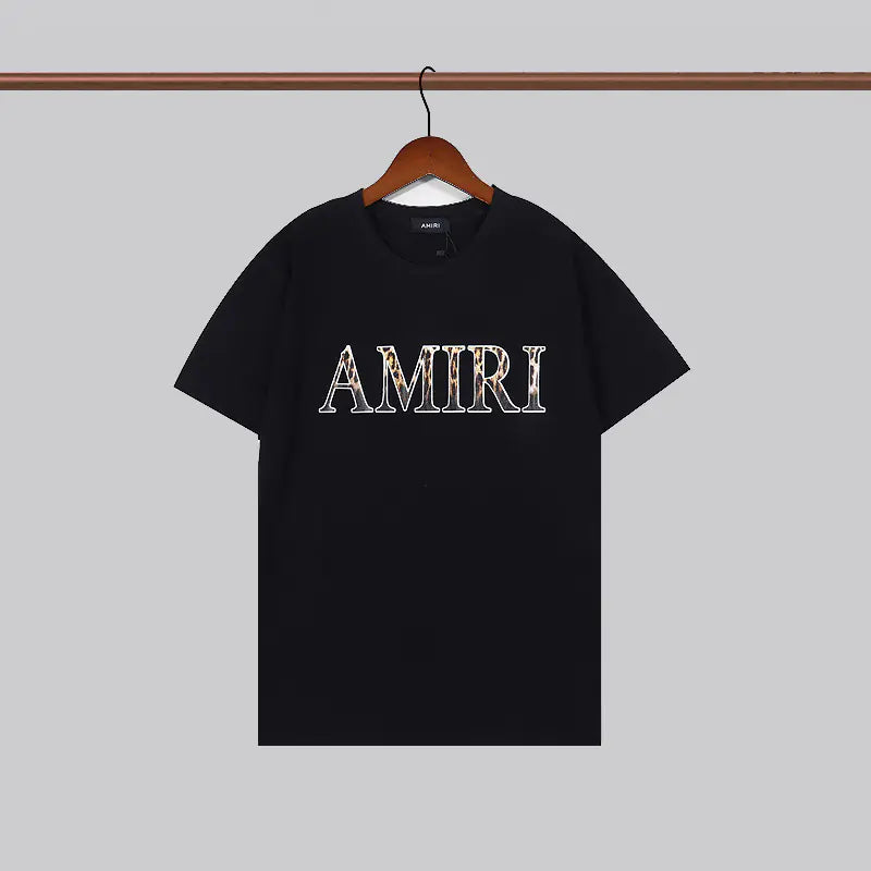 Camiseta Unisex de Manga Corta con Estampado Amiri (Estilo Veraniego)