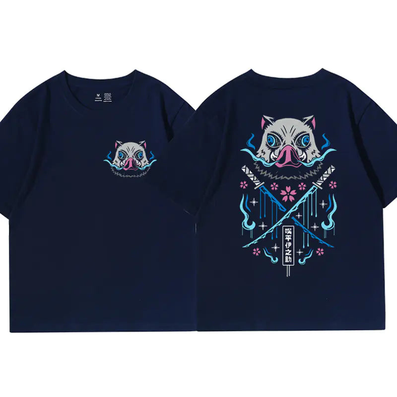 Camiseta de Algodón Demon Slayer para Hombres y Mujeres