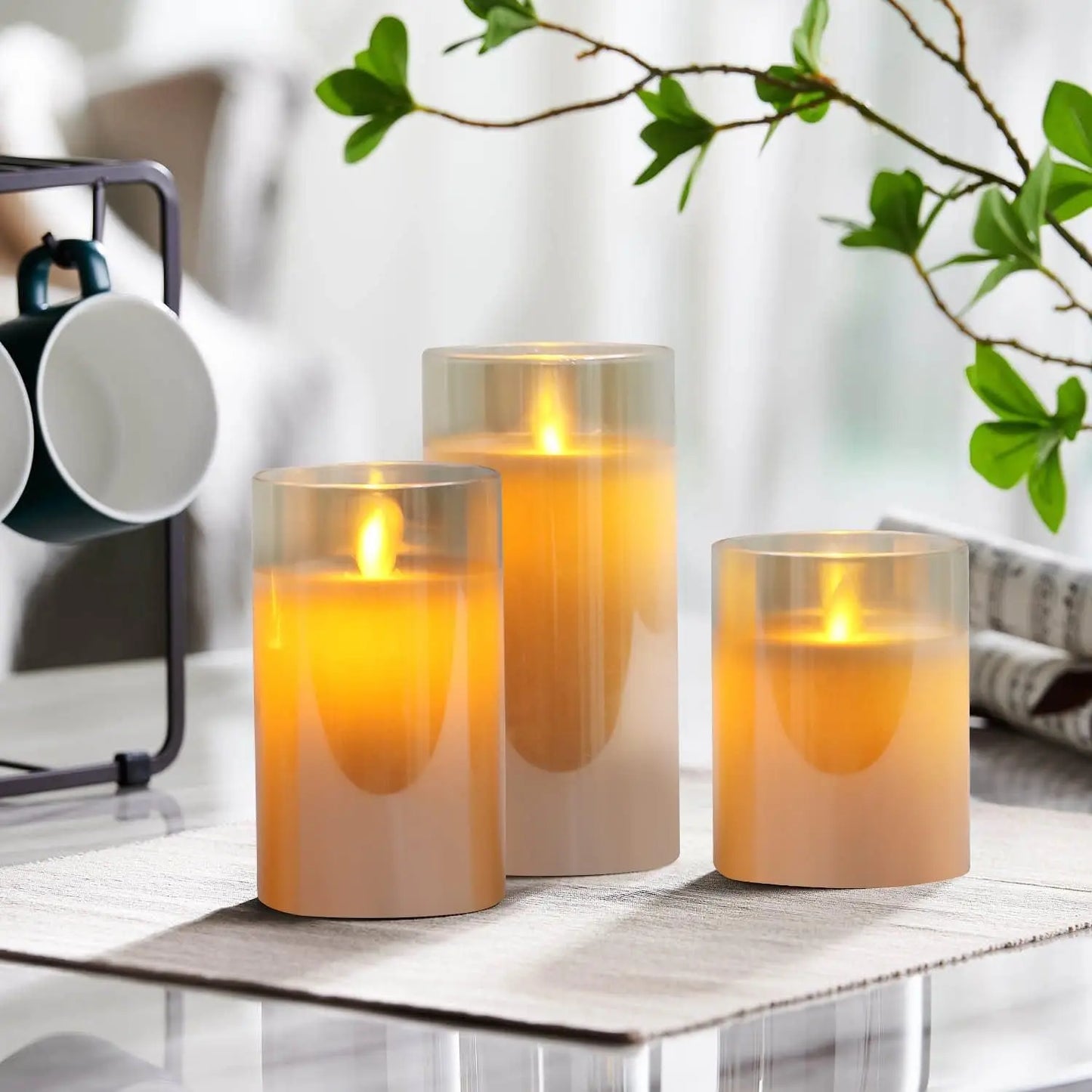 Velas de Pilar LED Recargables por USB