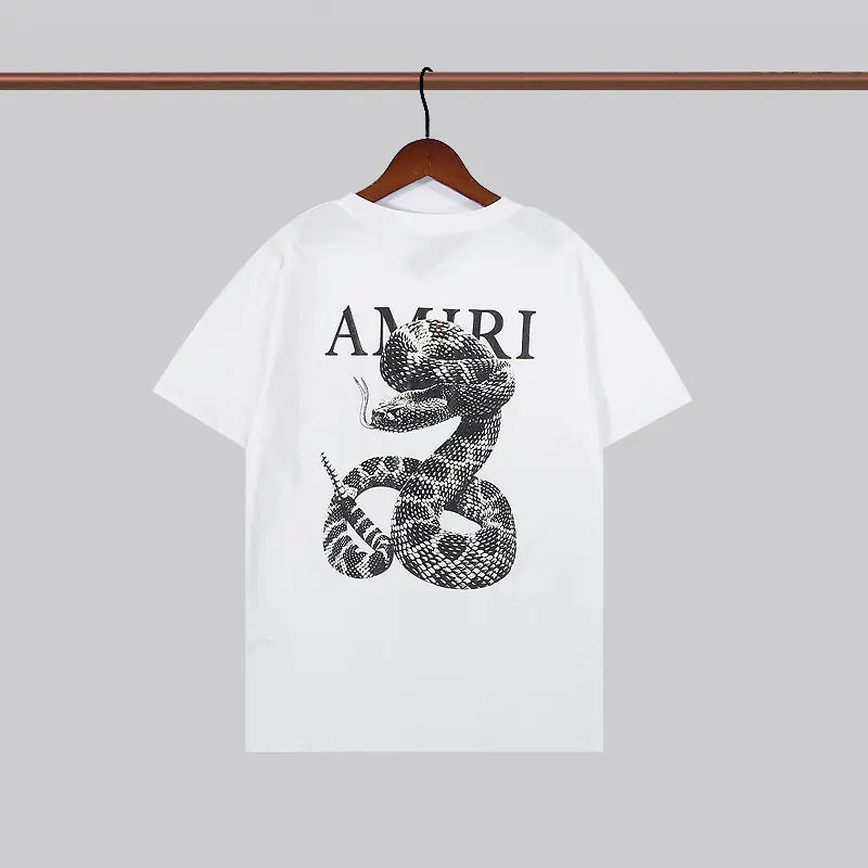 Camiseta Unisex de Manga Corta con Estampado Amiri (Estilo Veraniego)