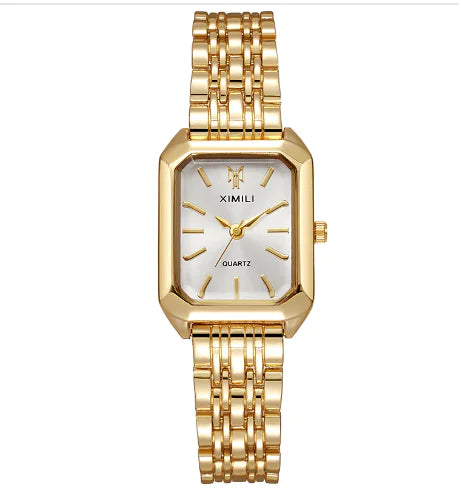 Reloj de Mujer con Correa de Acero Cuadrado