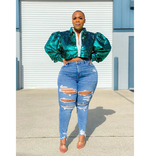 Pantalones Vaqueros Grandes para Mujer
