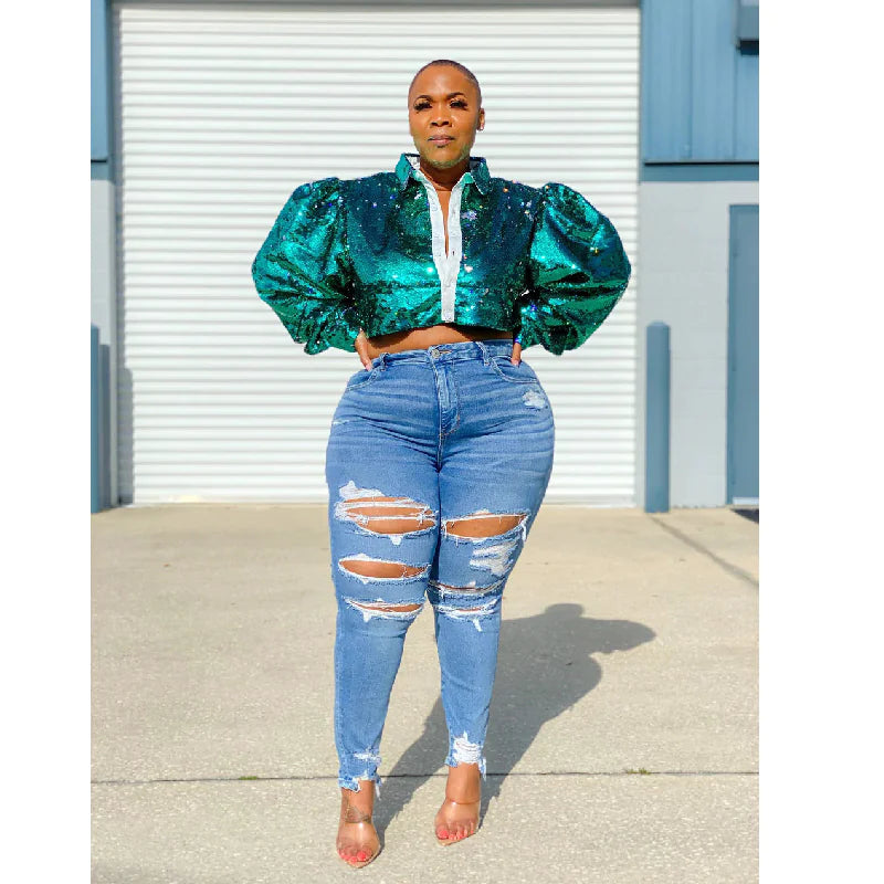 Pantalones Vaqueros Grandes para Mujer