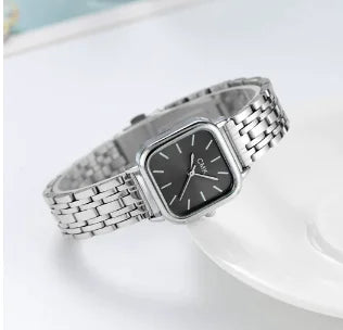 Reloj de Mujer con Correa de Acero Cuadrado