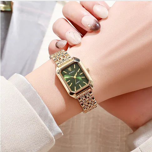 Reloj de Mujer con Correa de Acero Cuadrado