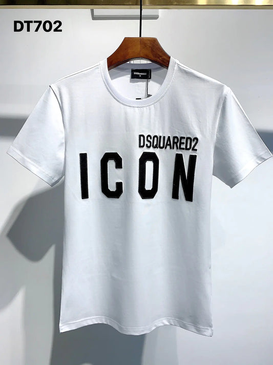 Camiseta de Algodón con Impresión de Letras Y2K para Hombres y Mujeres